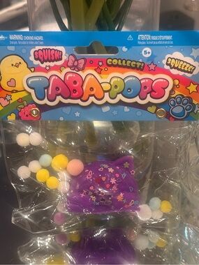 Taba-Pops Purple Cat Squishy Fidget Toy Stress Relief Cute Desk Decor New TREND